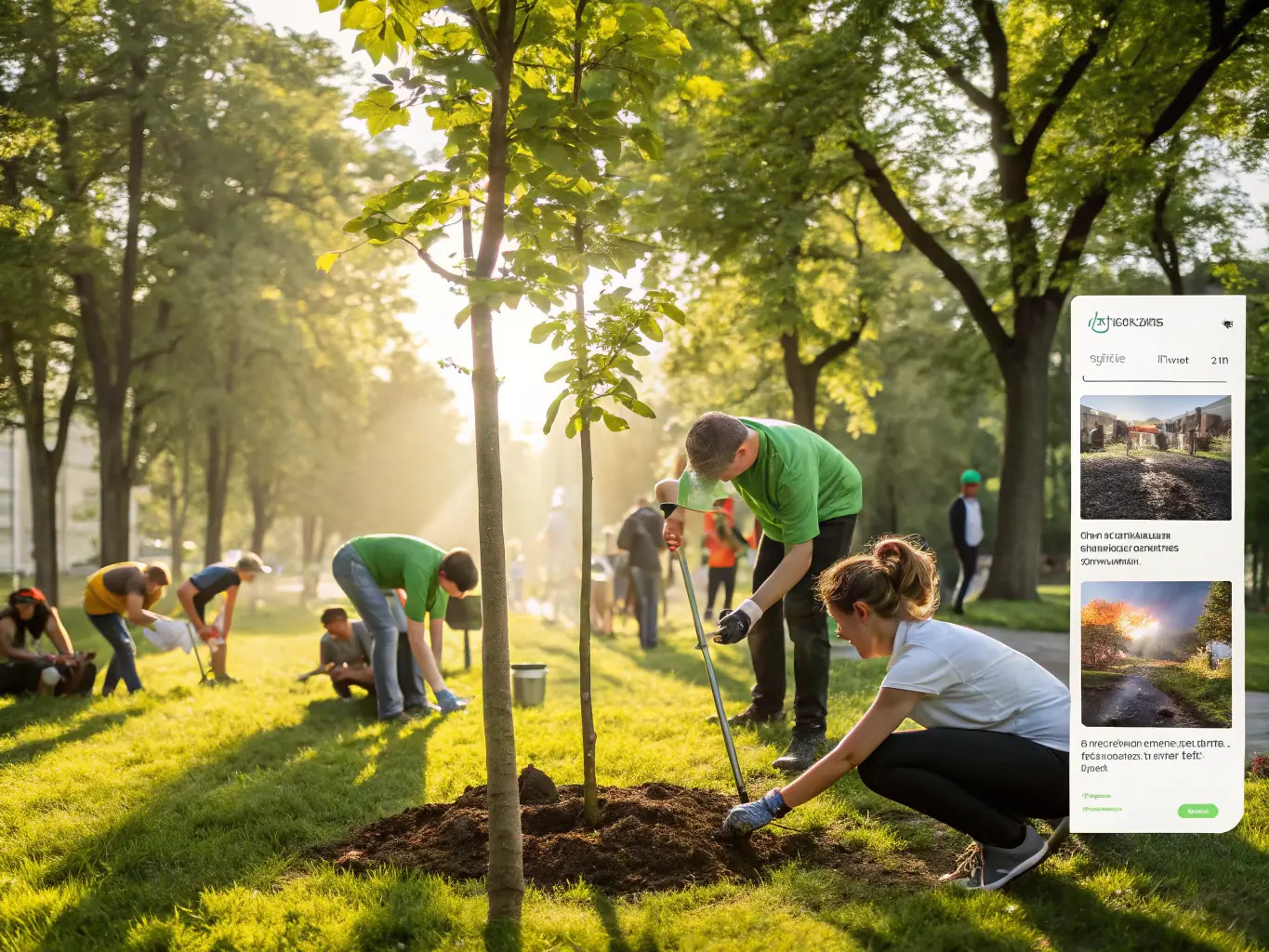 A collage of images showcasing various RAID NATURE SUD GOELO activities, including nature hikes, team-building exercises, and environmental conservation projects.